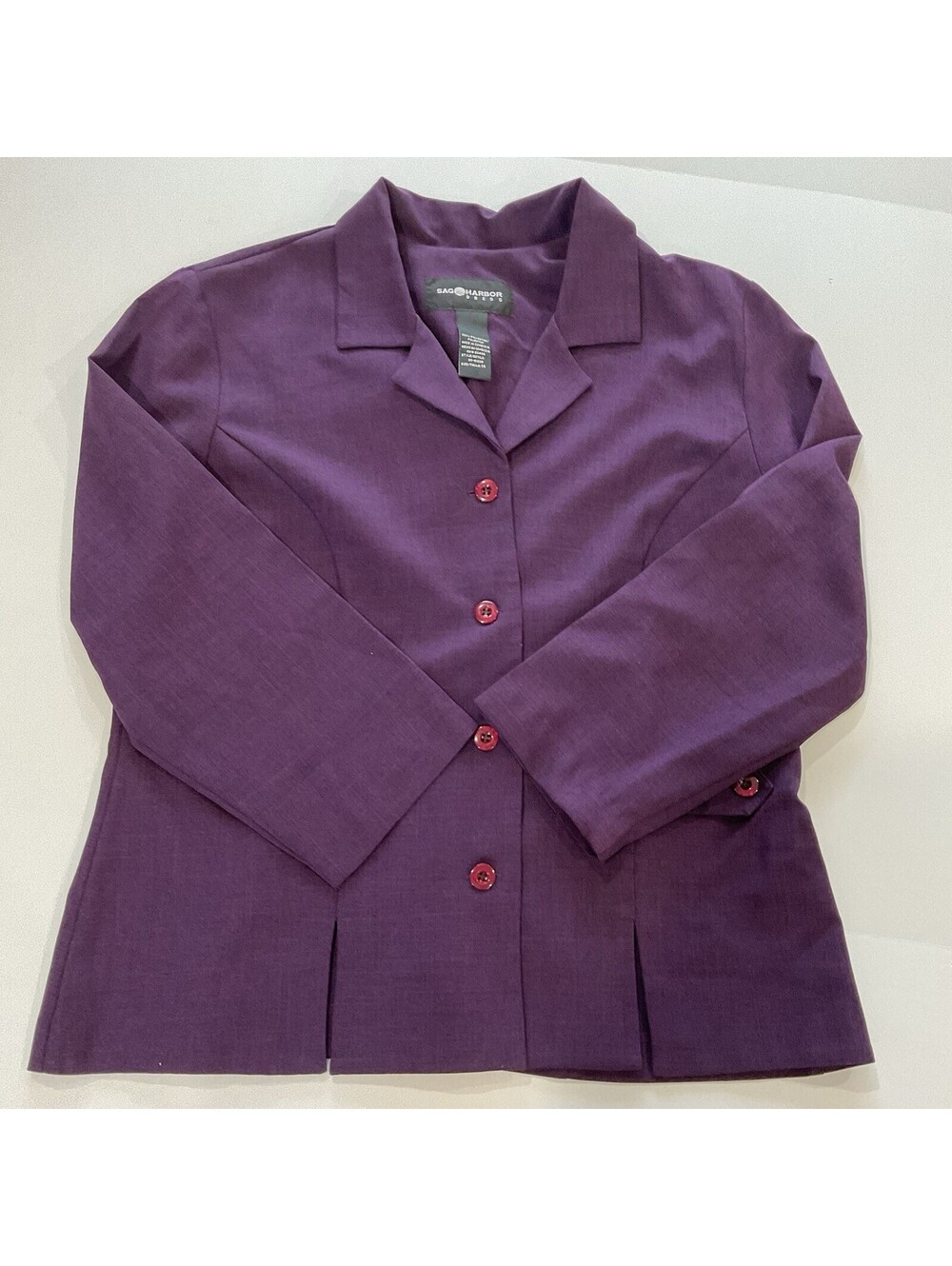 Vintage Plum Purple Sag Harbor Dress Blazer Size 14